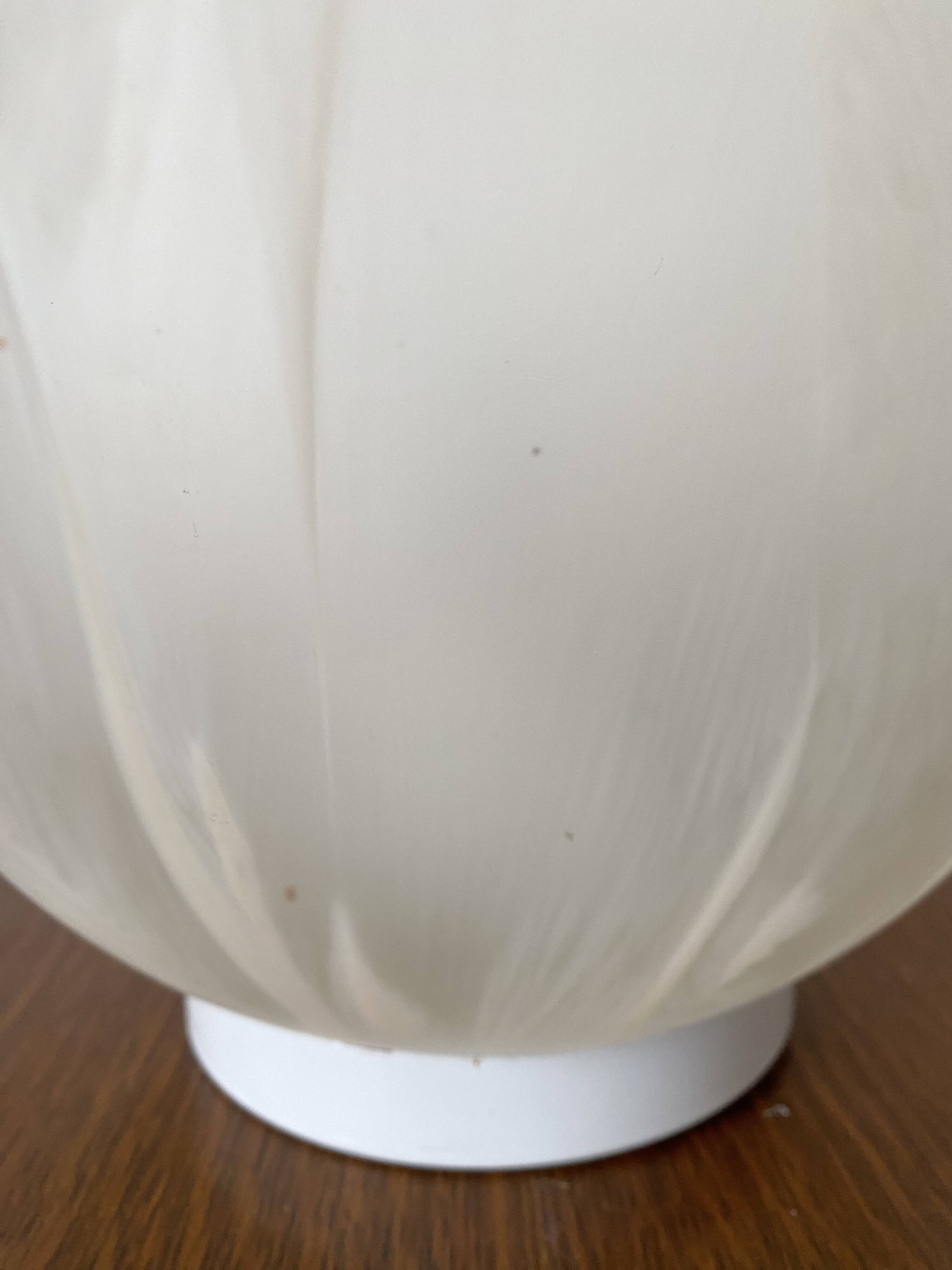 Large marbled glass egg lamp 38 cm, 80s