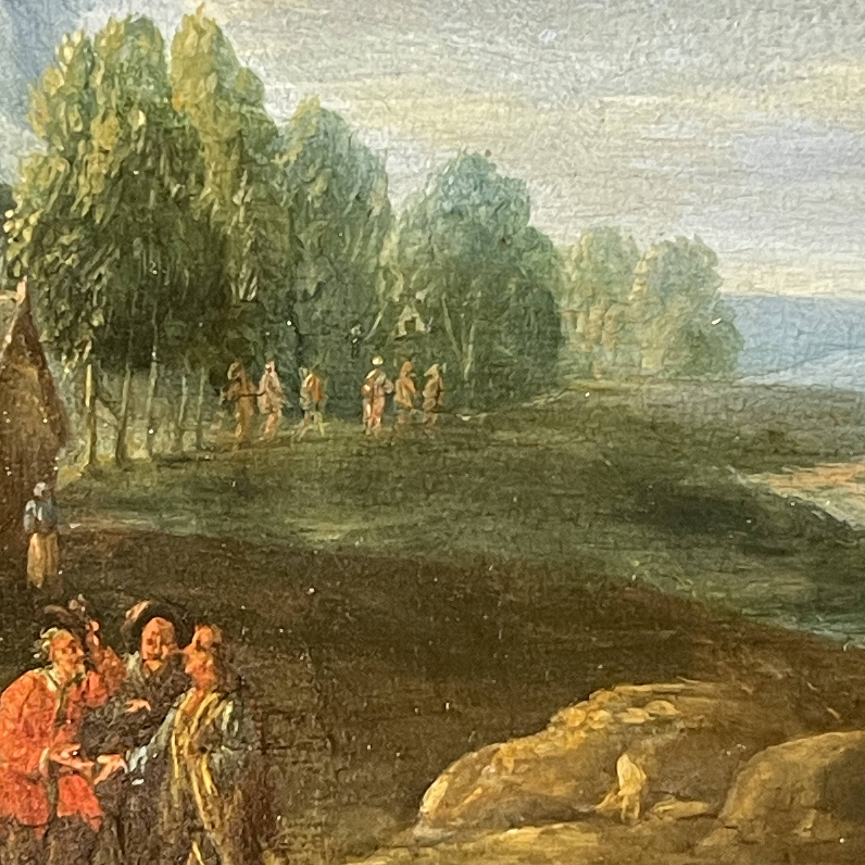 Pair of small paintings, Entourage of Jan Peeter Verdussen, oil on panel, 18th century