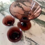 Vintage blown glass Biot service