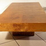 Table basse en loupe d'orme