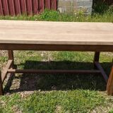 Old farmhouse table in chene circa 1950