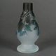 Vase in glass paste Muller Frères Lunéville foot shower floral decor