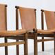 Mid-Century Italian Leather Dining Chairs By Ilmari Tapiovaara , set of 6