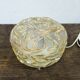 Amber round glass wall lamp with vintage flowers