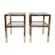 Paire de tables d'appoint dorées Roche Bobois