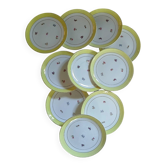 10 antique dessert plates Gien