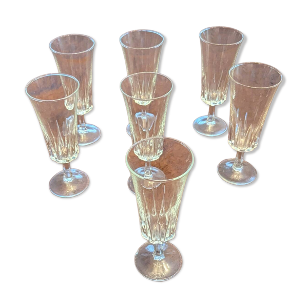 7 flûtes Luminarc collection Régence