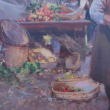 Table "Market Scene" by Witman Etelka Vizkeleti (1882-1962) Hungary