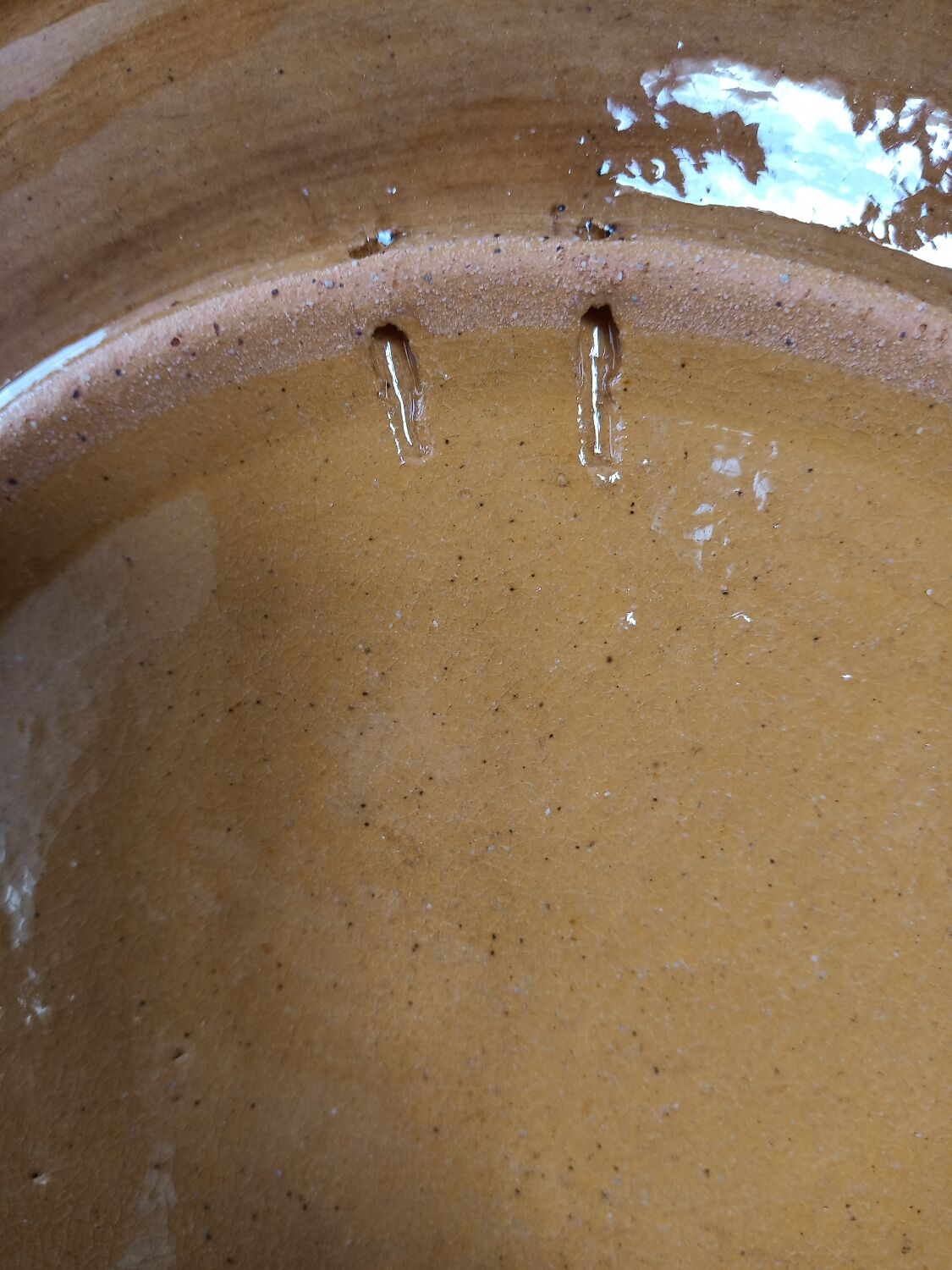 Handmade enameled dish hauswirth soufflenheim