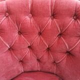Fauteuil crapaud rose