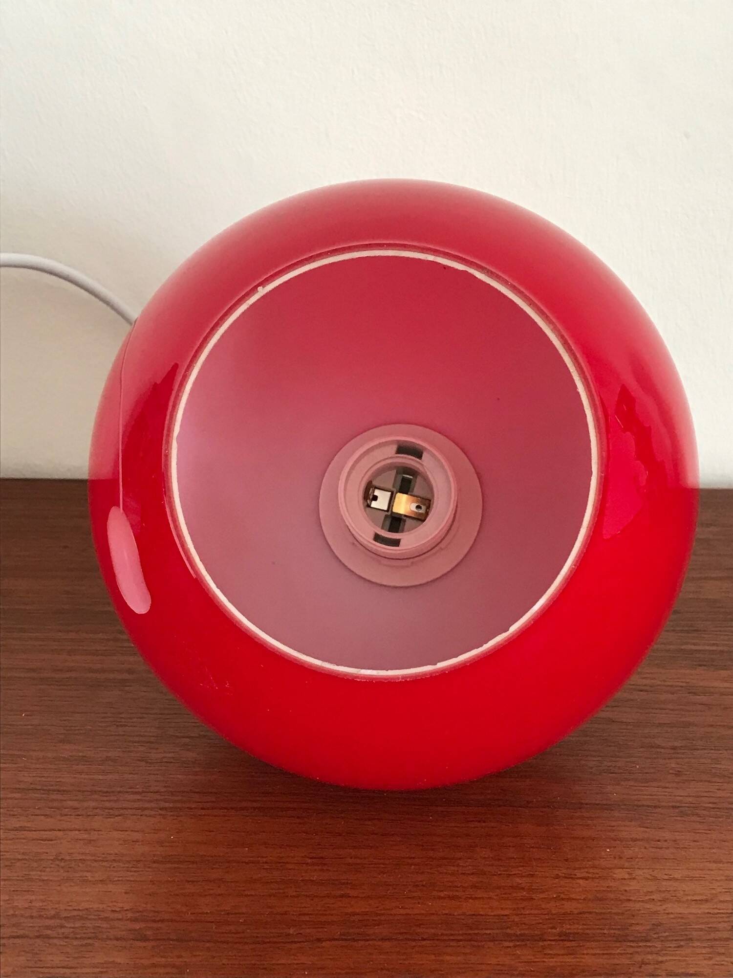 Vintage glass pendant light from the 70s