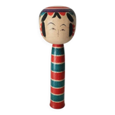 Vintage 1986 Signed Kuniei Traditional Japanese Kokeshi Doll in Wood