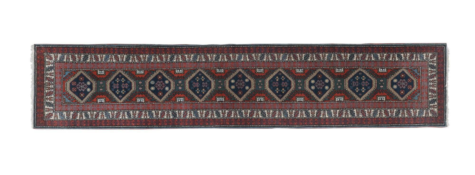 Vintage Turkish hallway rug 66x1 cm