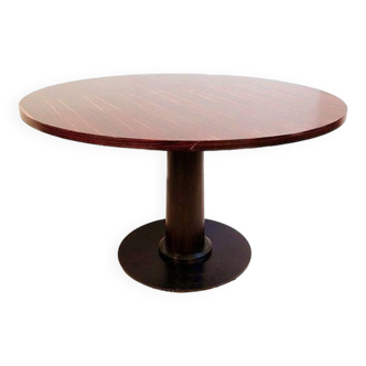 Macassar ebony round dining table Ø 128cm