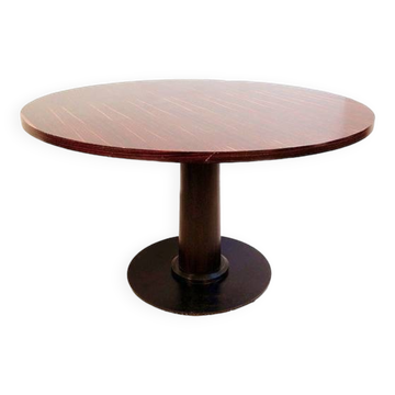 Macassar ebony round dining table Ø 128cm