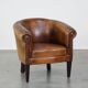 Sturdy, stately and subtle vintage sheepskin club chair