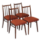 Set of 4 dining chairs TON Bystrice Antonin Suman orange fabric