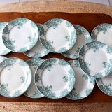Service de 13 assiettes plates modèle "Sylvia" – Faïencerie d’Onnaing