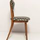 Impression David Midcentury in Emerald Satin, Heart Chair in Walnut Wood, Europe, 1960s