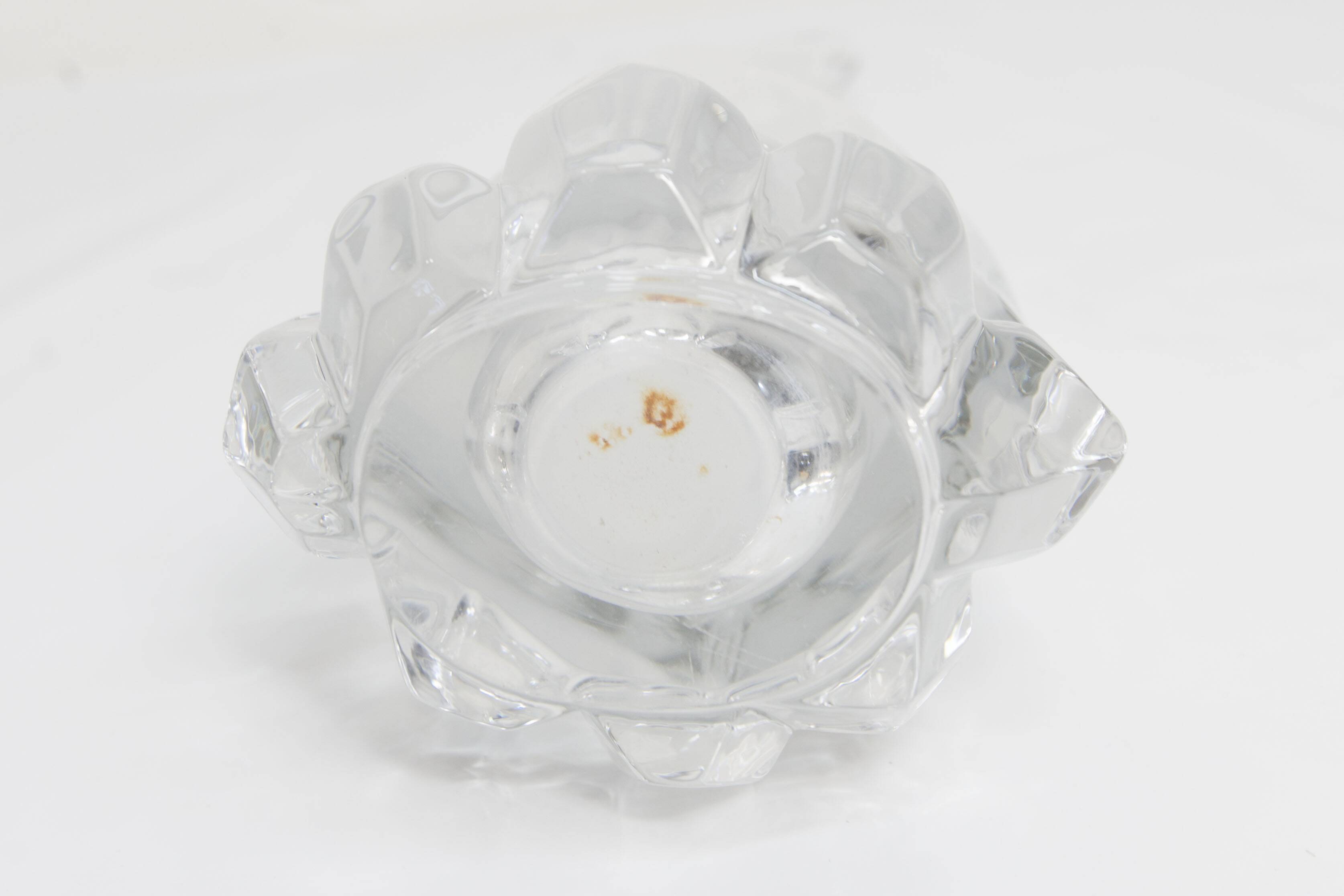 Blown crystal vase Art Vannes France 43 cm