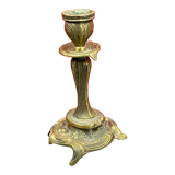 Antique candle holder flowers and leaves bronze art nouveau antique