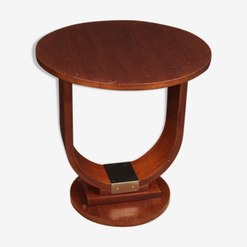 Italian design side table in mahogany and fruitwood