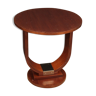 Italian design side table in mahogany and fruitwood