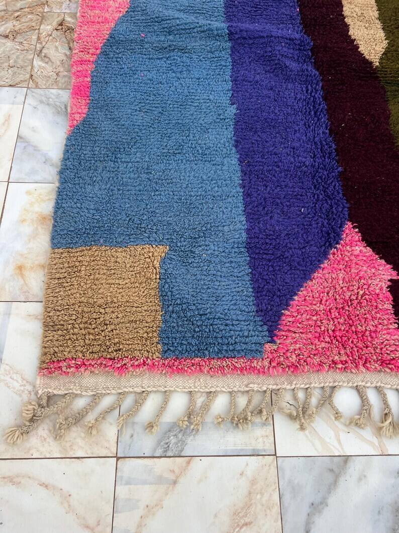 Handcrafted Berber rug in pure wool, size 150 x 260 cm