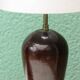 Pair of turned wooden bedside lamps