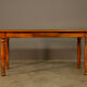 Upholstered damask table and 4 cherry chairs from the 80s