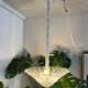 Beautiful Art Deco glass pendant.