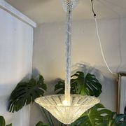 Belle suspension en verre Art Déco