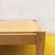 Vintage coffee table in solid pine – Brutalist style (70 x 71 cm)
