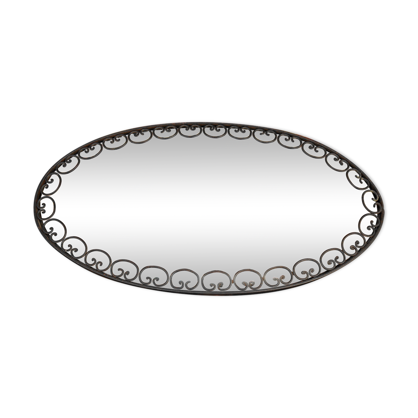 Wrought iron mirror 34x61cm