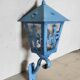 Old wall lamp vintage lantern hall and outdoor patina blue pastel