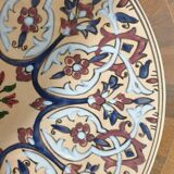 Couscous dish in ceramized terracotta and enamels