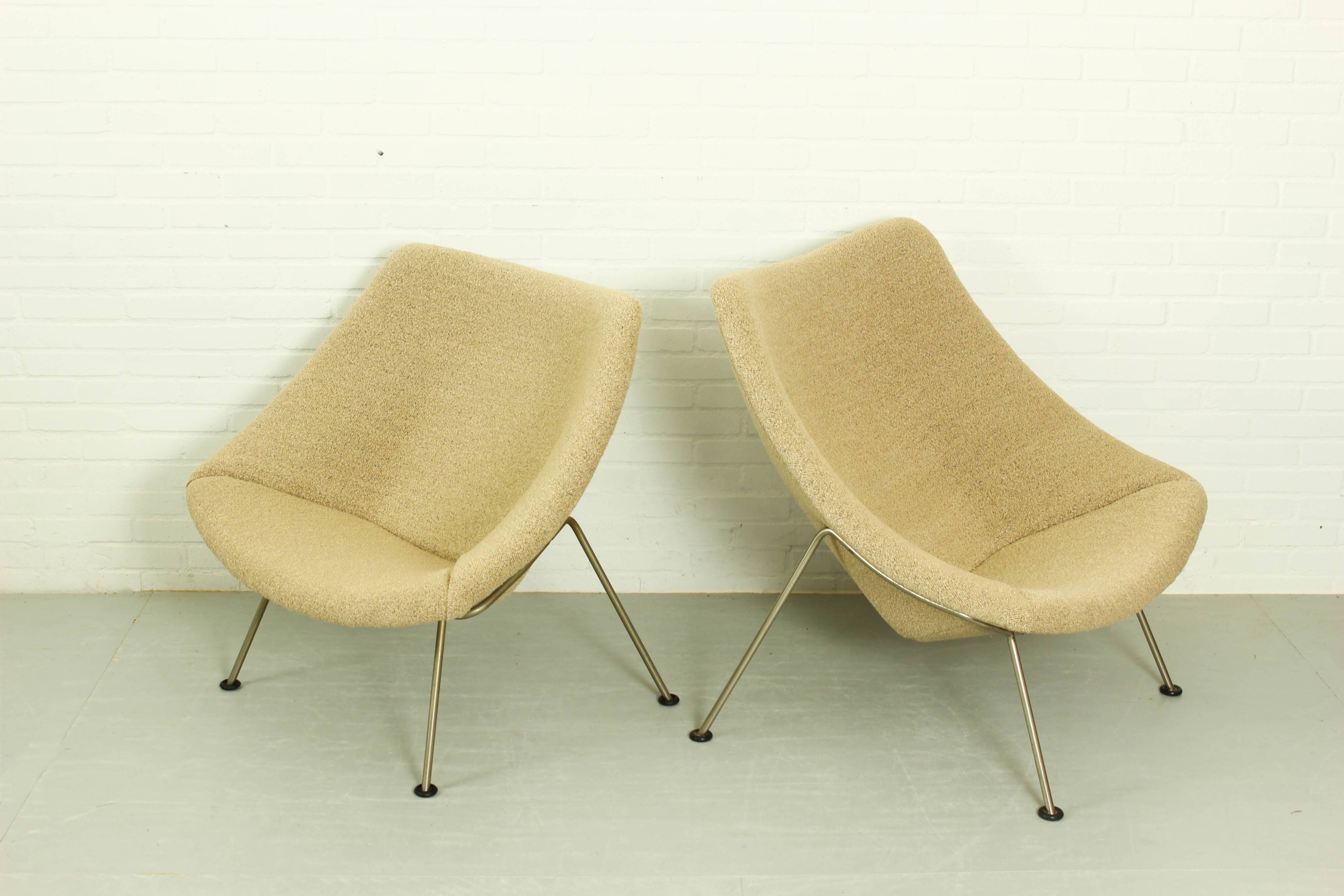 Set of Vintage Oyster Chairs by Pierre Paulin for Artifort, 1960s