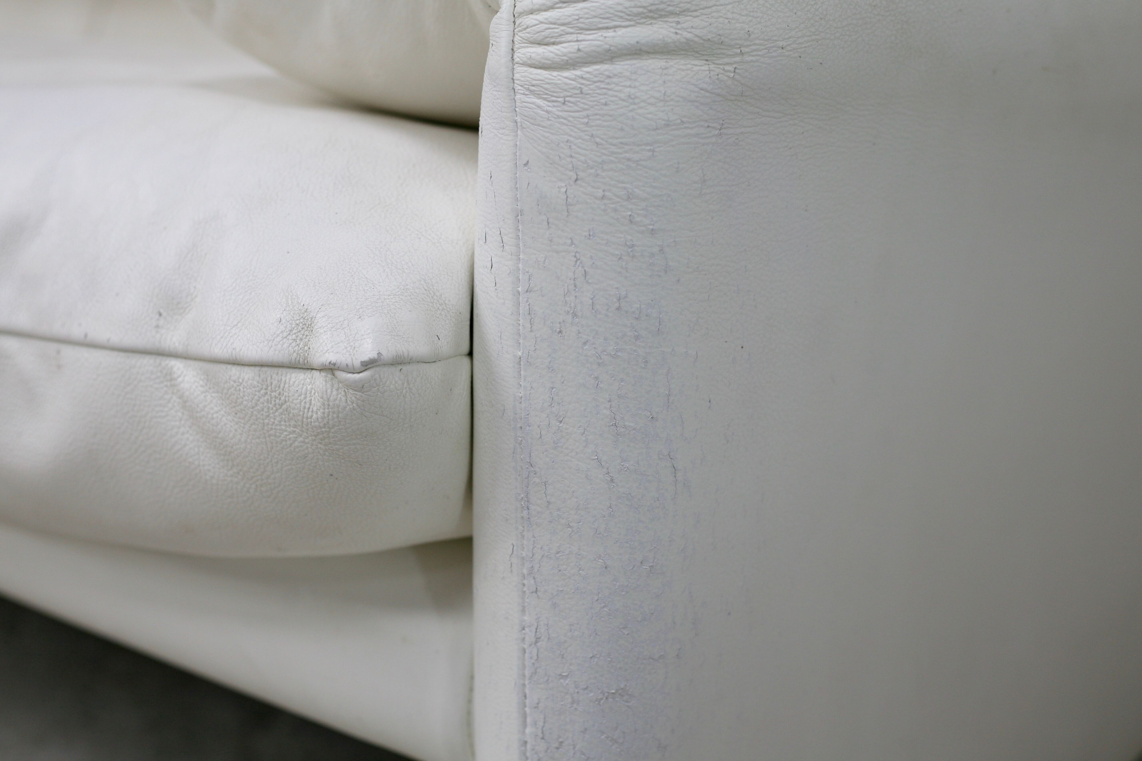 Canapé Maralunga de Vico Magistretti, Cassina, cuir blanc, Italie, circa 1970