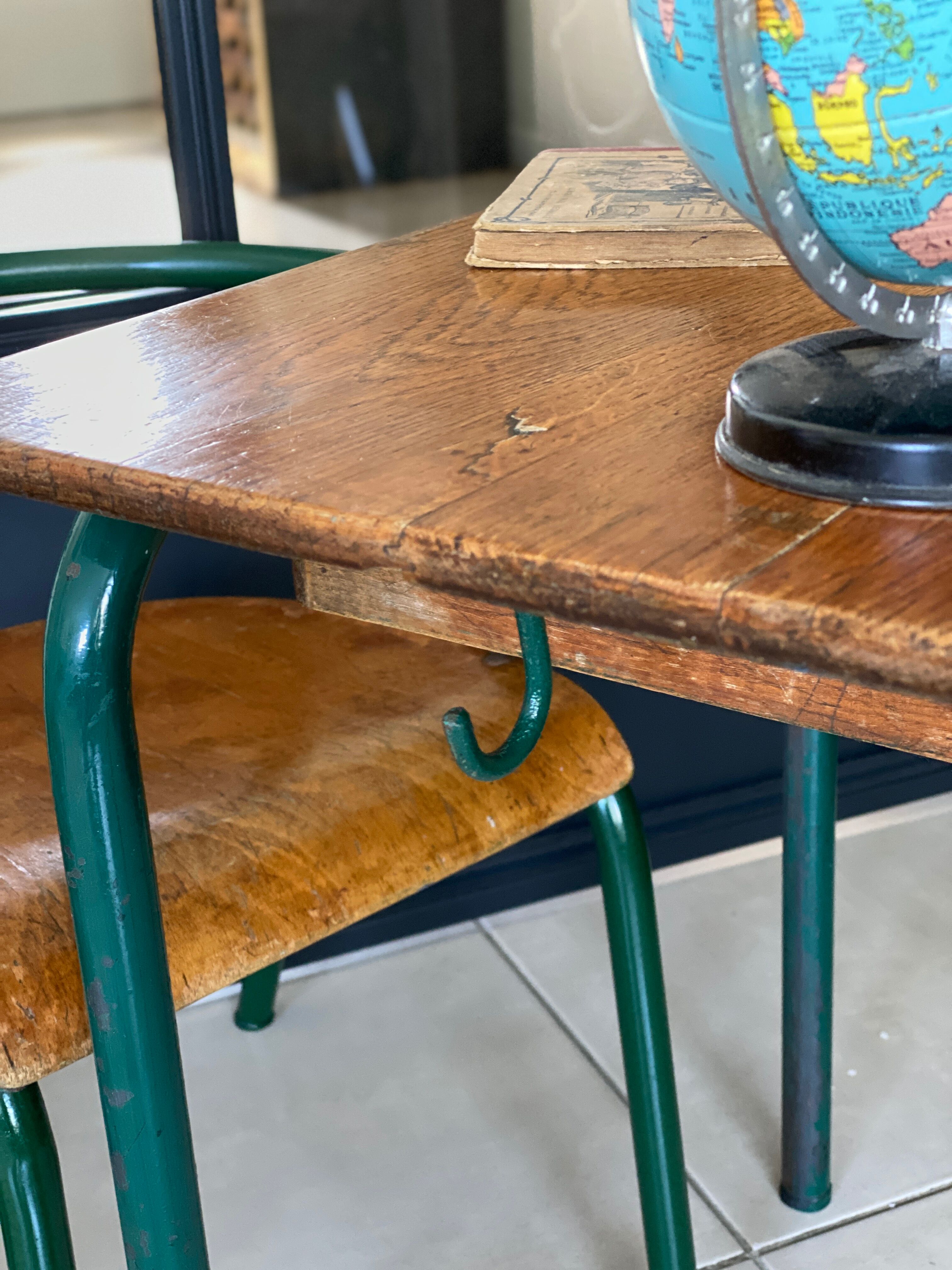 Desk and school chair set