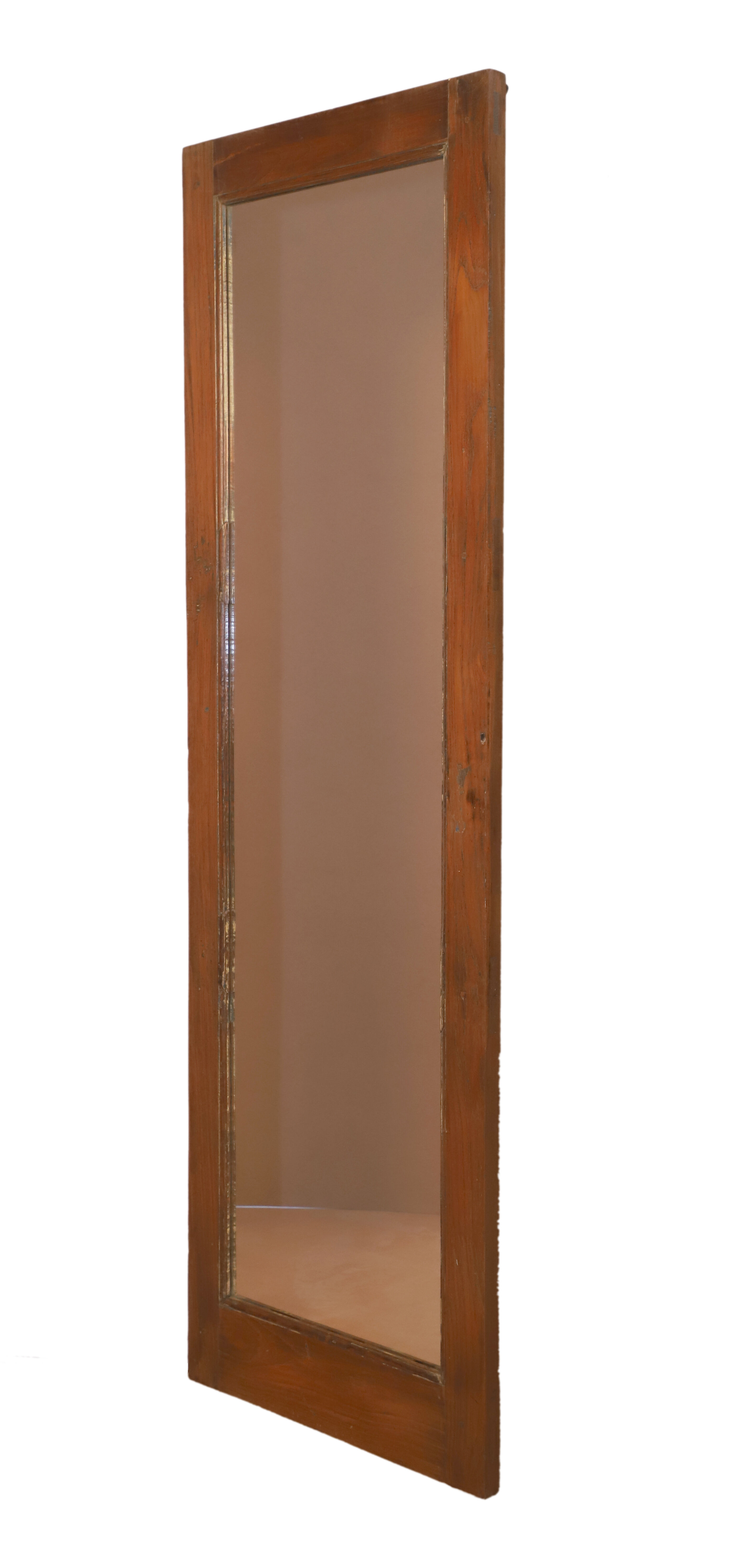 Miroir de pied en teck birman naturel