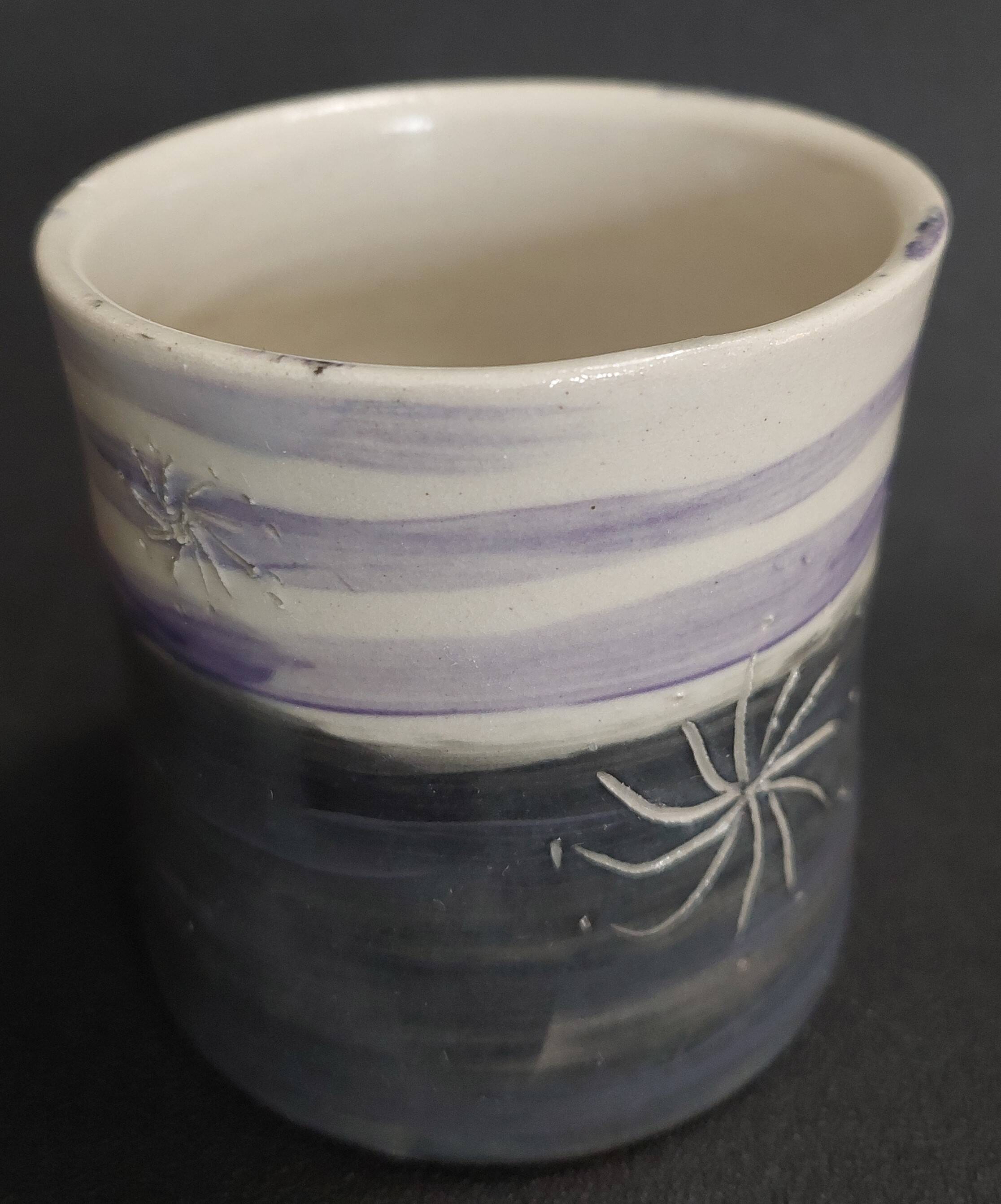 Vintage matcha bowl, stoneware, handcrafted.