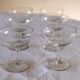 6 mouth-blown champagne glasses 50s
