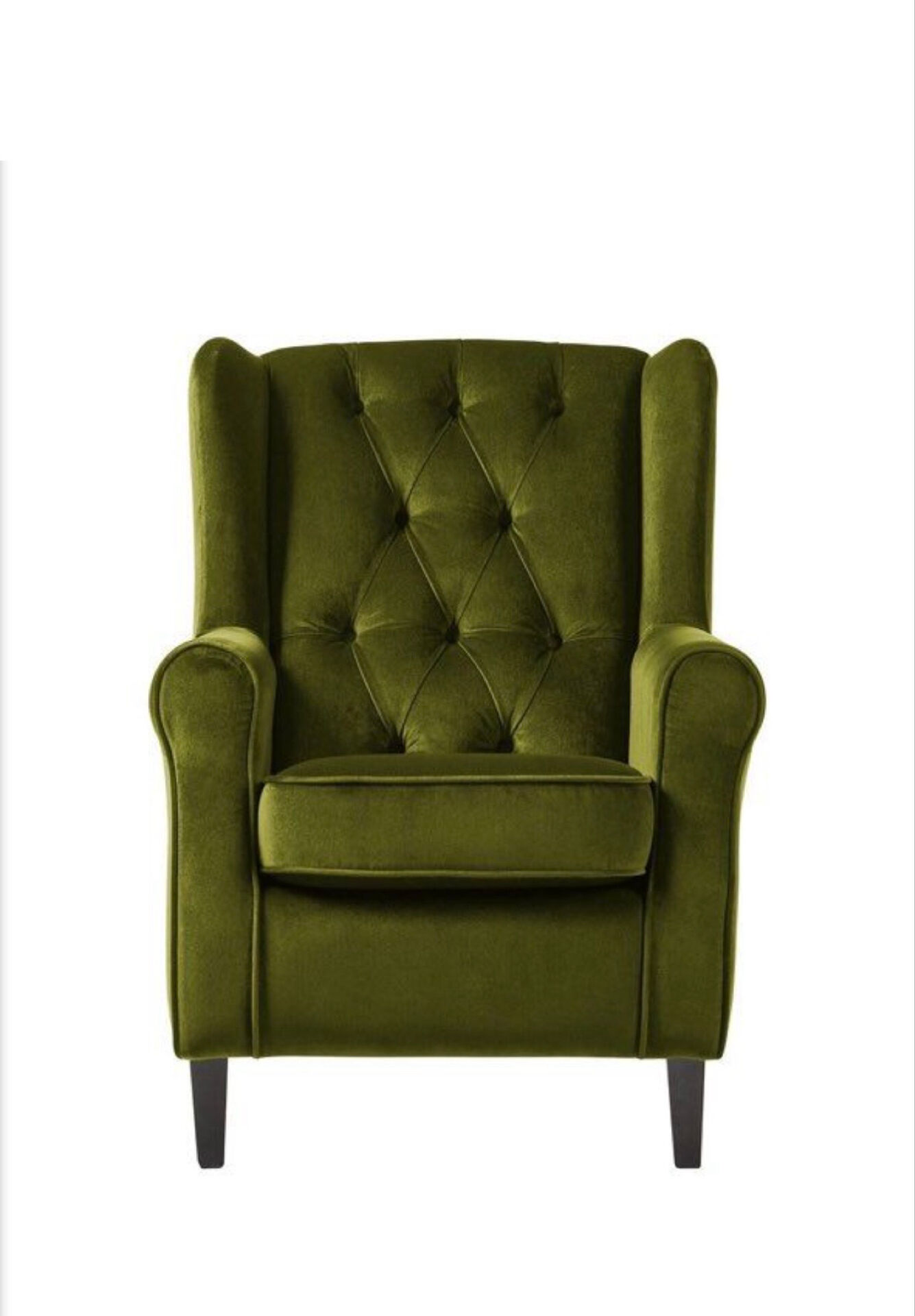 Scandinavian / vintage olive green armchair
