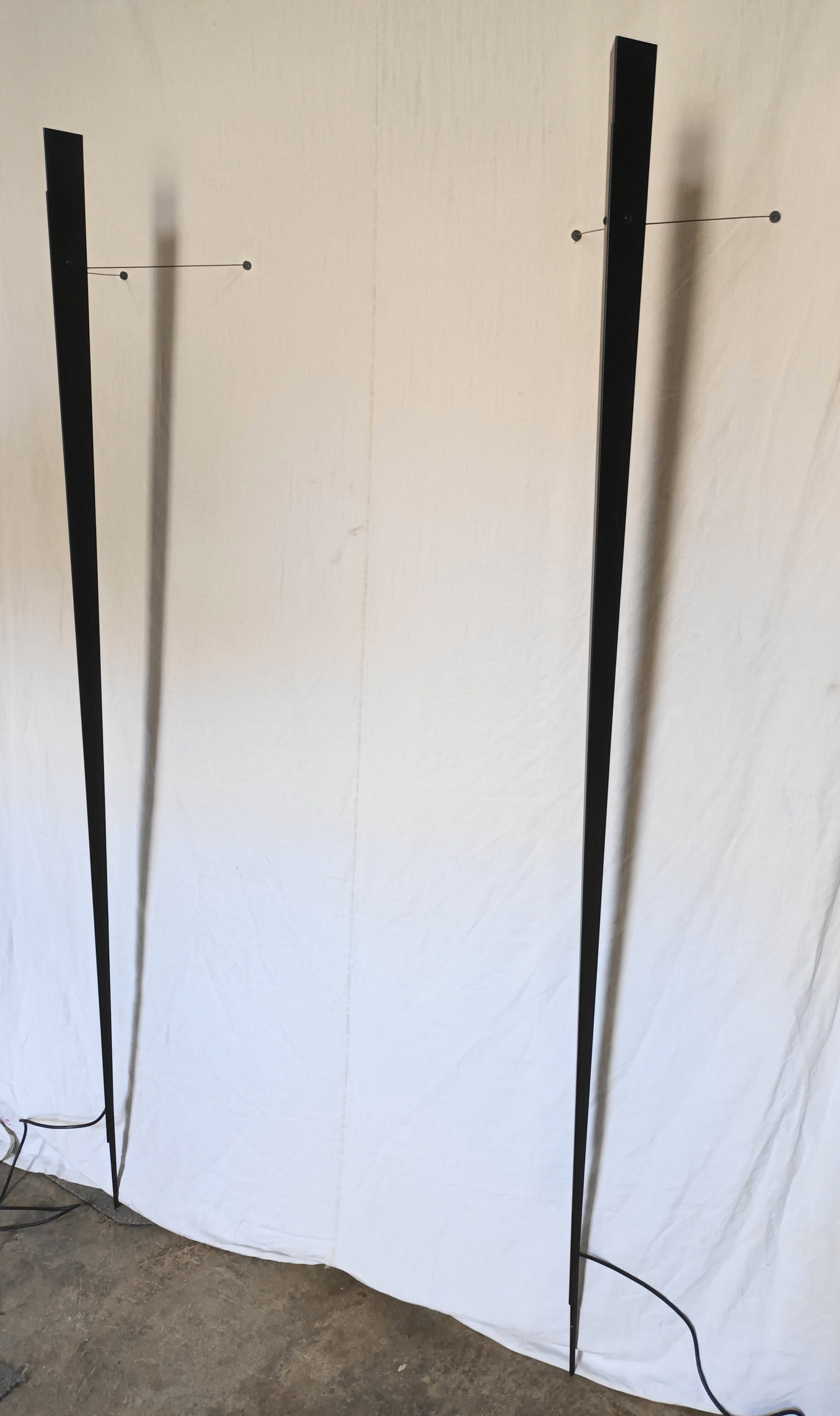 Pair of torchiere wall lamps by Gilles Derain for Lumen Center Italia