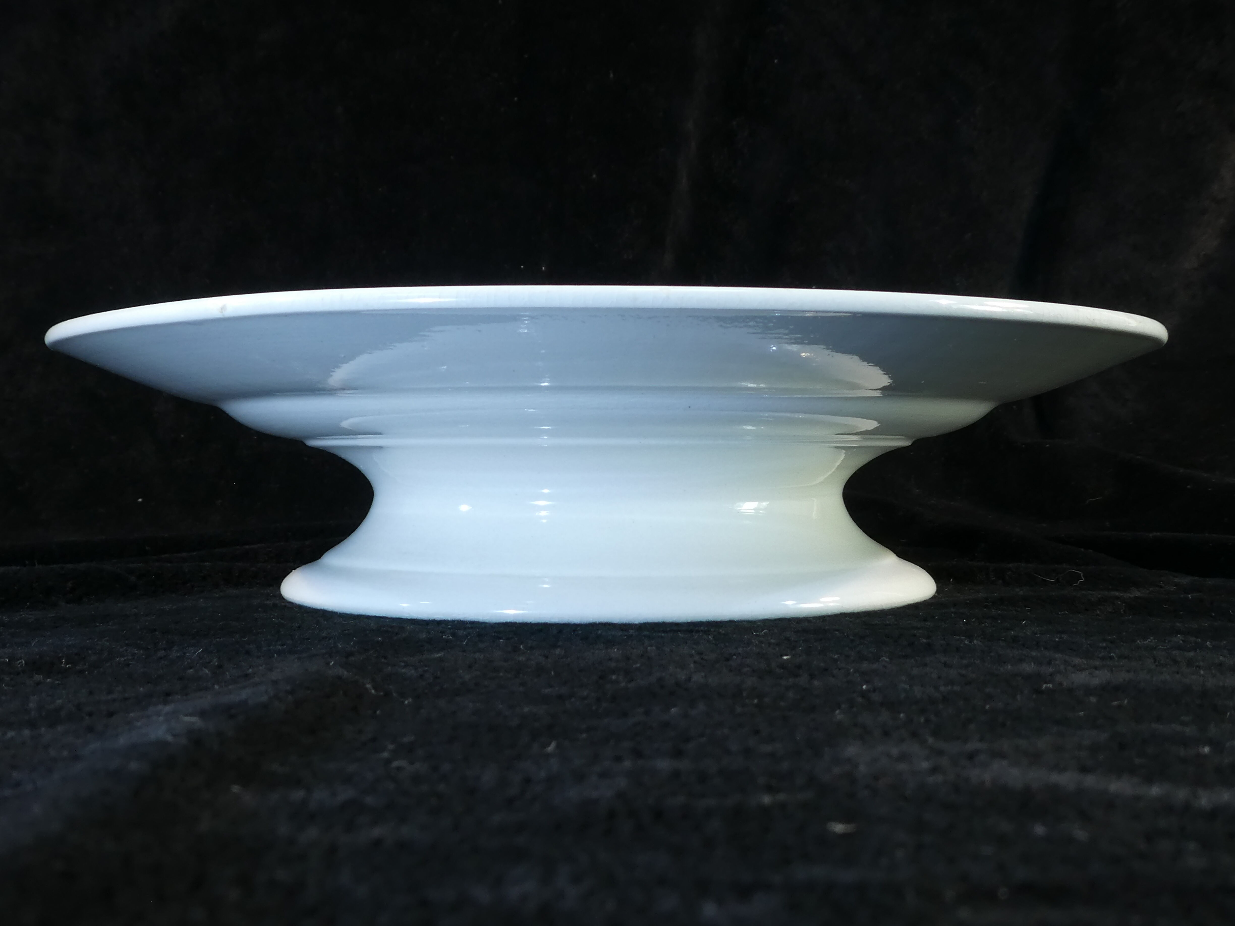 Compotier en faience de St AMAND décor blue flower