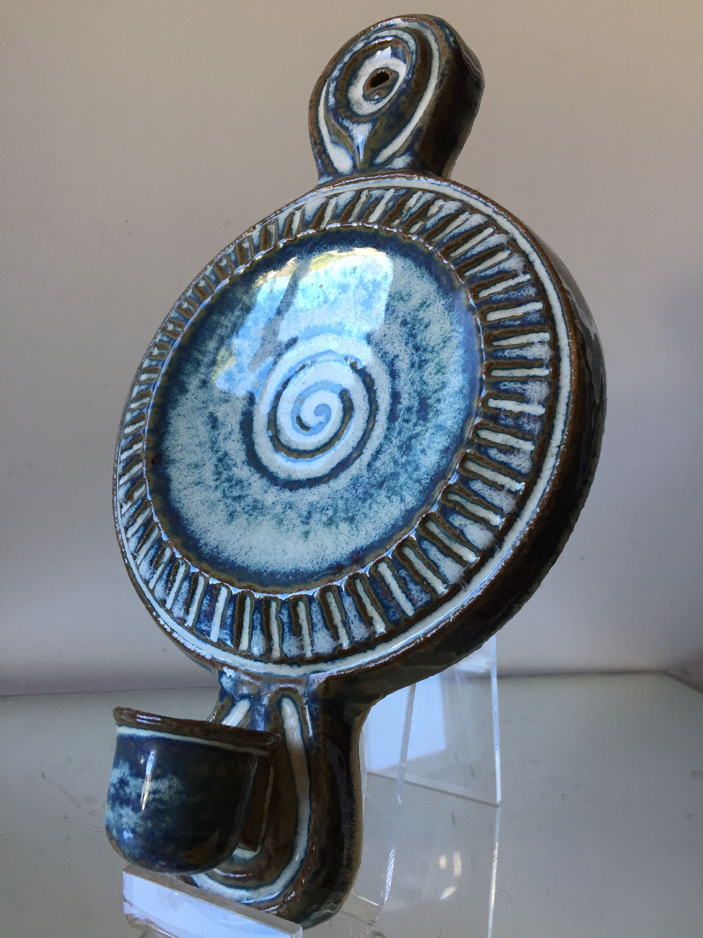 Bougeoir mural en grès de Soholm