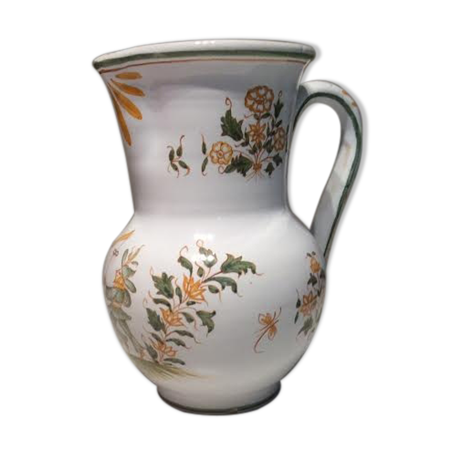 Pitcher decoration porcelain flower malicorne
