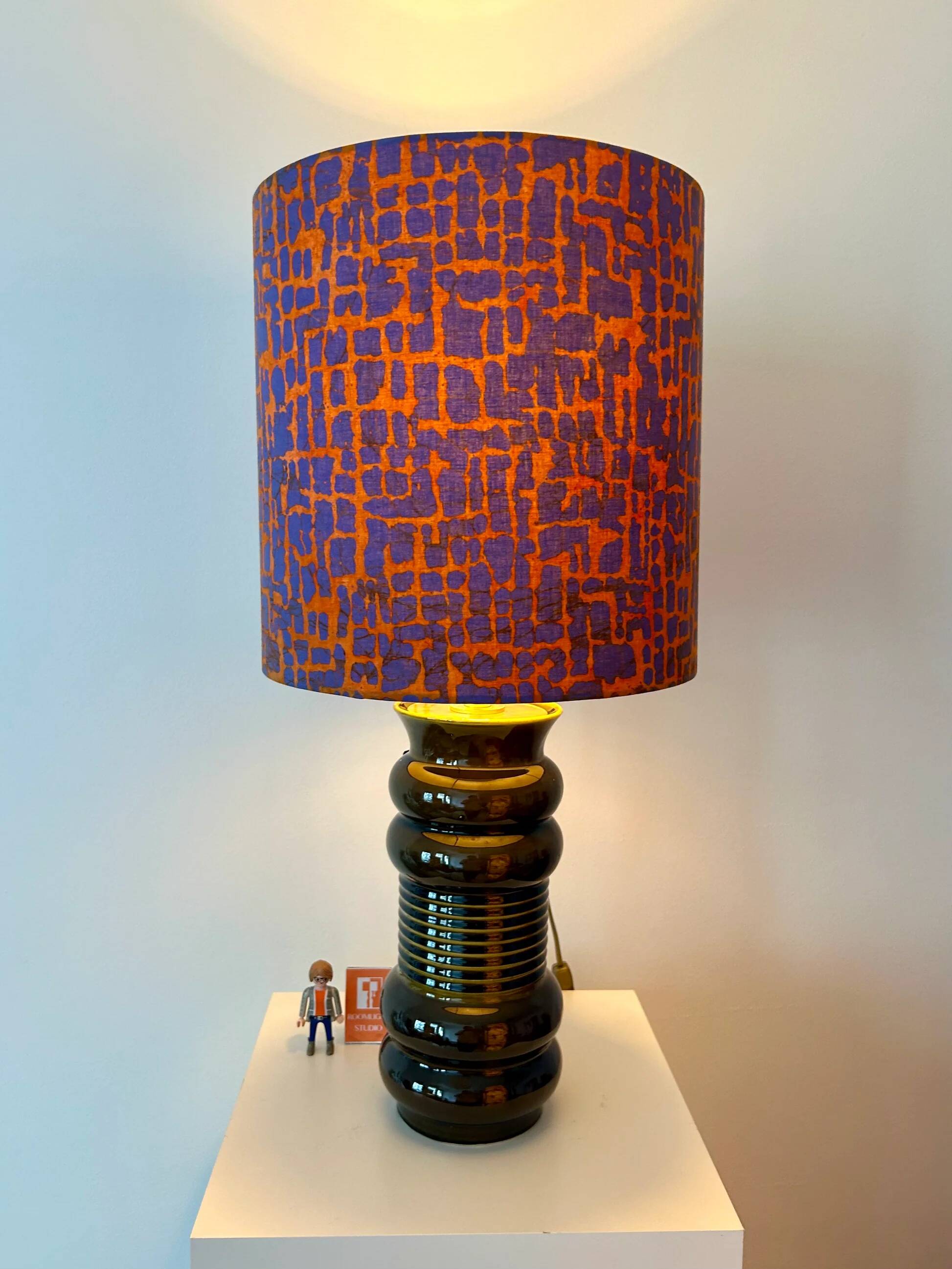 AK-Keramik: Olive lamp from a Mid Century vase