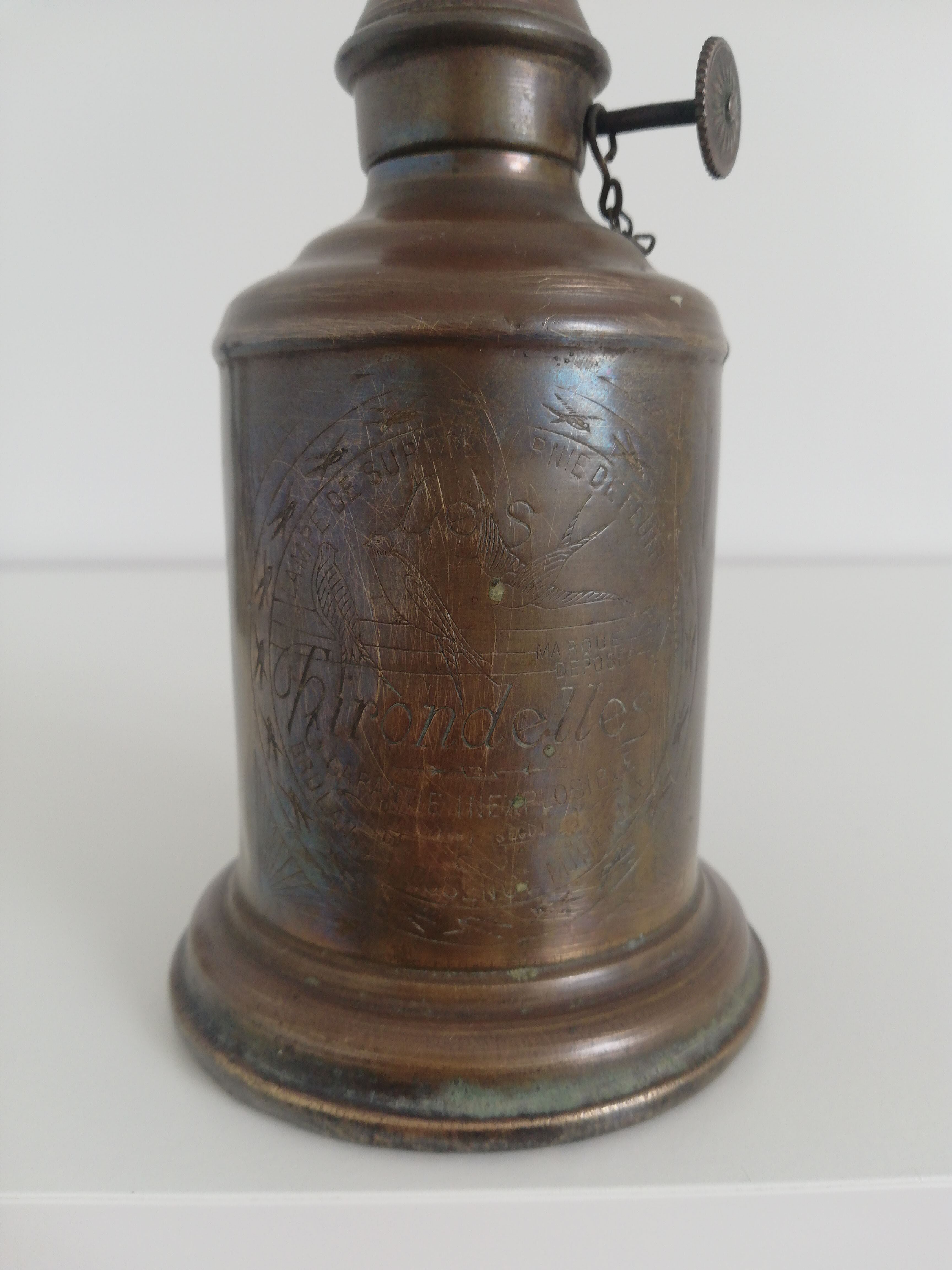 Gasoline lamp the swallow, pigeon 1900