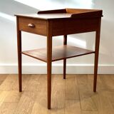 Scandinavian teak bedside table 60s
